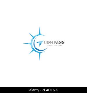 Compass Logo Template vector icon illustration design Stock Vector