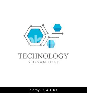 Technology, computer, data and innovation logo design Stock Vector