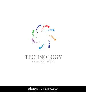 Technology, computer, data and innovation logo design Stock Vector