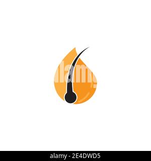 Follicle Hair treatment logo vector icon template Stock Vector