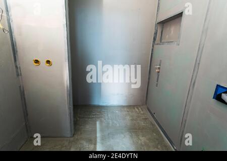 Interior of a house under construction. Renovation of an apartment Stock Photo