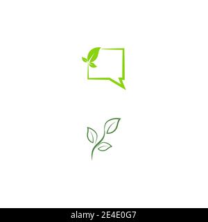 Leaf  ecology Logo Template vector symbol nature Stock Vector