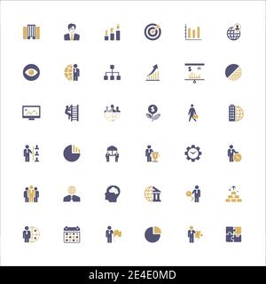 Modern business icons set Stock Vector