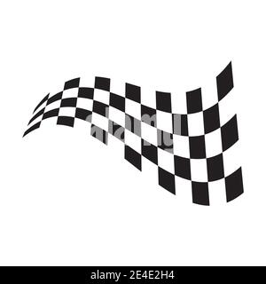 Race flag icon, simple design illustration vector Stock Vector