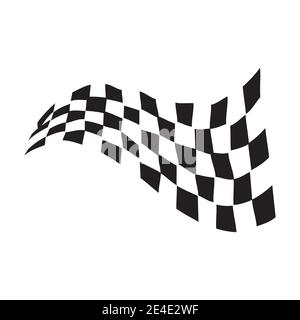 Race flag icon, simple design illustration vector Stock Vector