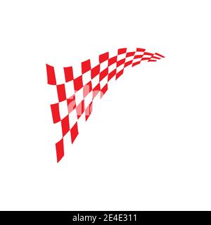 Race flag icon, simple design illustration vector Stock Vector
