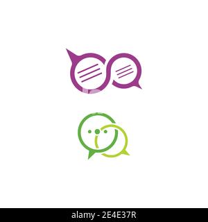 Chat Logo Template vector symbol nature Stock Vector