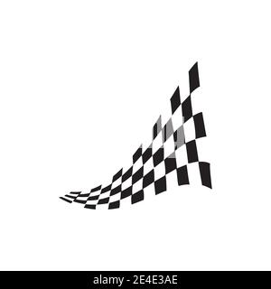 Race flag icon, simple design illustration vector Stock Vector