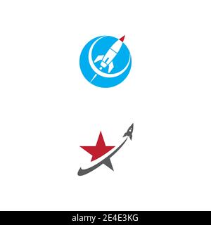 Rocket Logo Template vector symbol nature design Stock Vector
