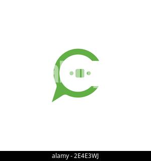 Chat Logo Template vector symbol nature Stock Vector
