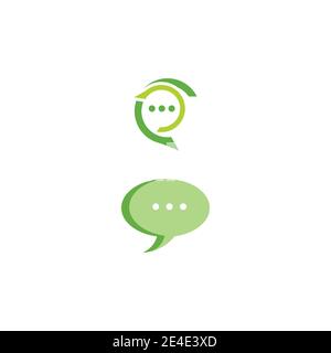 Chat Logo Template vector symbol nature Stock Vector