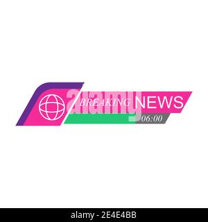 Tv news bars  headlin or lower third template Stock Vector