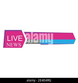 Tv news bars  headlin or lower third template Stock Vector
