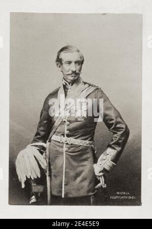 Vintage 19th century photograph: Sir Archdale Wilson, 1st Baronet (1803 – 9 May 1874) was a distinguished soldier in the British Indian Army, who fought at the siege of Bharatpur in 1825-6, and was commended for his part in the capture of Delhi when that city staged a rebellion against British colonial government, being made K.C.B. 17 November 1853, and created a baronet 8 January 1858. Stock Photo