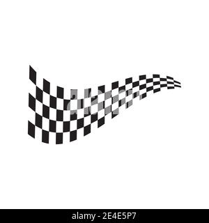 Race flag icon, simple design illustration vector Stock Vector