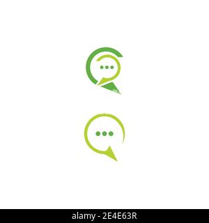 Chat Logo Template vector symbol nature Stock Vector