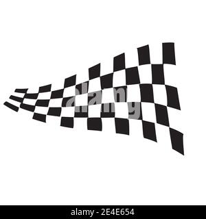 Race flag icon, simple design illustration vector Stock Vector