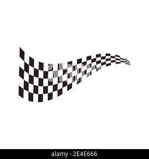 Race flag icon, simple design illustration vector Stock Vector