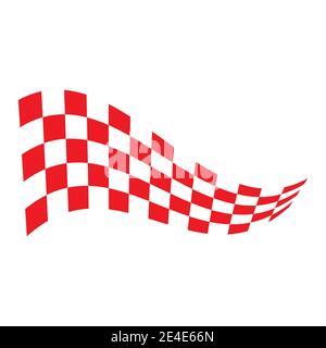 Race flag icon, simple design illustration vector Stock Vector