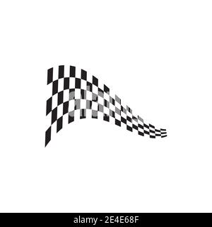 Race flag icon, simple design illustration vector Stock Vector