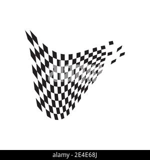 Race flag icon, simple design illustration vector Stock Vector