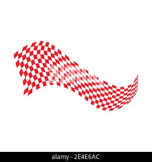 Race flag icon, simple design illustration vector Stock Vector