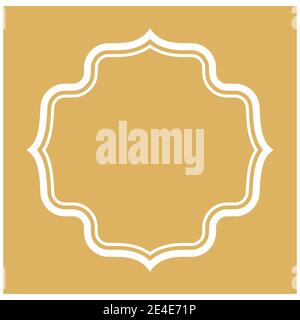 Vintage Ornament Greeting Card Vector Template Stock Vector