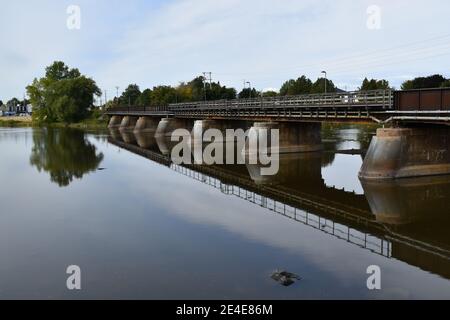 Le pont du chemin de fer à Montmagny, Québec Stock Photo