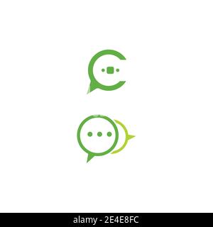 Chat Logo Template vector symbol nature Stock Vector