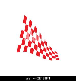 Race flag icon, simple design illustration vector Stock Vector