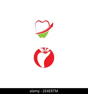 Apple vector illustration design icon logo template Stock Vector