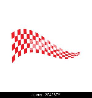 Race flag icon, simple design illustration vector Stock Vector