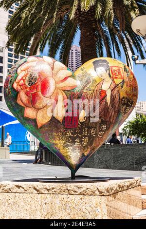San Francisco, California, USA - May 18, 2017 : Heart in San Francisco, Stock Photo