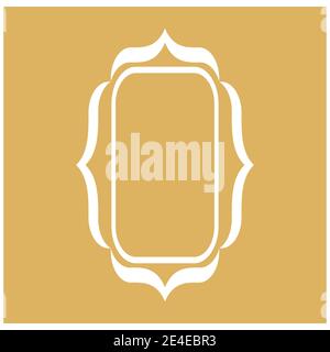 Vintage Ornament Greeting Card Vector Template Stock Vector