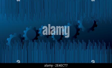 Waves, lines, technology, security, background Stock Vector