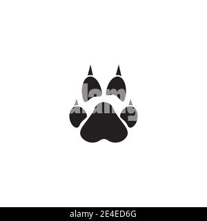 Dog paw vector footprint icon logo symbol graphic  illustration Stock Vector