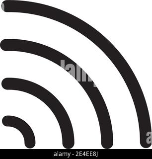 Signal wave icon logo design inspiration vector illustration template Stock Vector
