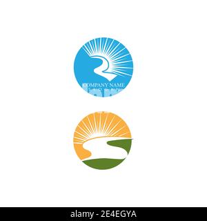 River vector icon illustration design Stock Vector
