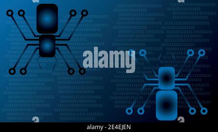 Waves, lines, technology, security, background Stock Vector