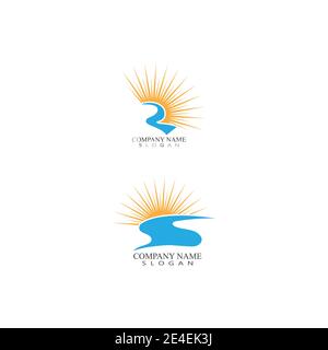 River vector icon illustration design Stock Vector