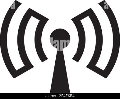 Signal wave icon logo design inspiration vector illustration template Stock Vector