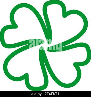 Clover leaf icon logo design inspiration vector template Stock Vector