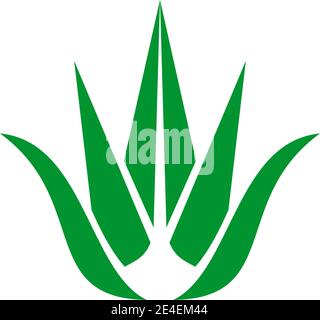 Aloe vera plant logo icon design vector template for beauty salon Stock Vector