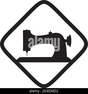 Sewing machine logo design template for tailor shop Stock Vector