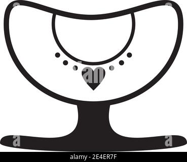 Necklace icon logo design vector template Stock Vector