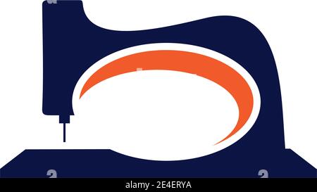 Sewing machine logo design template for tailor shop Stock Vector
