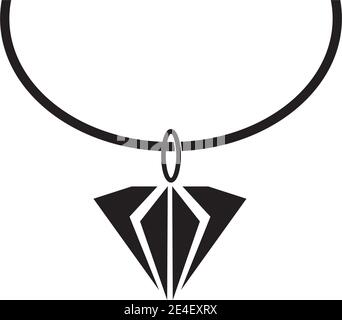 Necklace icon logo design vector template Stock Vector