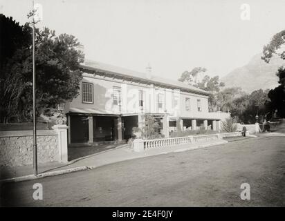 Vintage 19th century photograph: Admiralty House, Simonstown, South Africa. Stock Photo