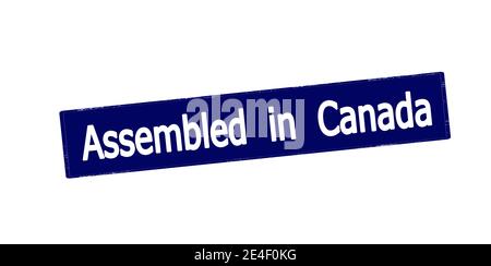 Rubber stamp with text assembled in Canada inside, vector illustration Stock Photo