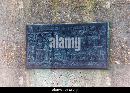 Plaque commemorating coastal forces of WWII who served at HMS Forte IV ...